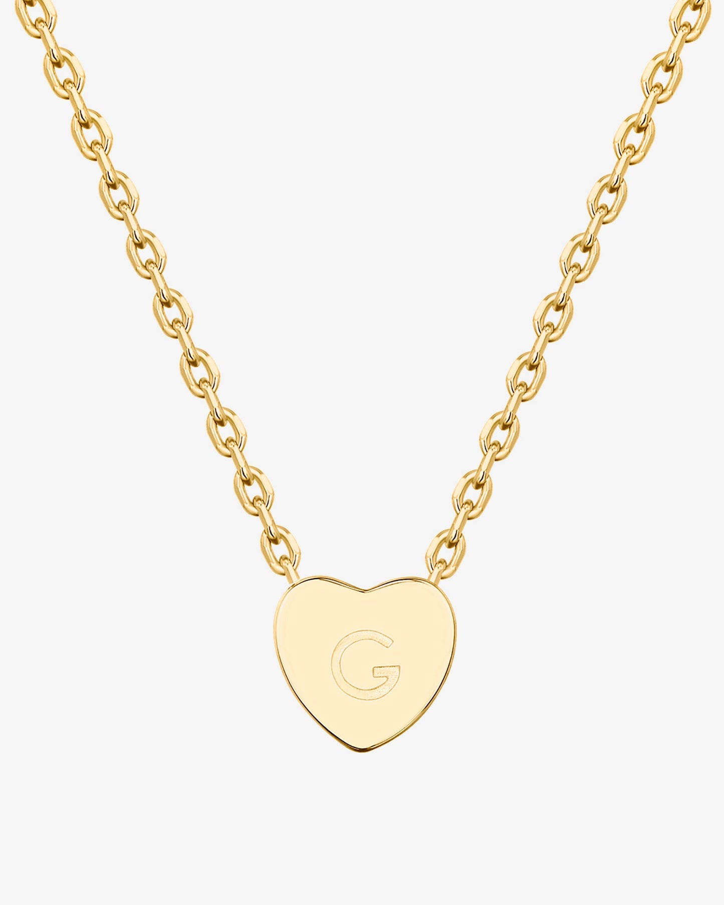 Dainty Heart Initial Necklace