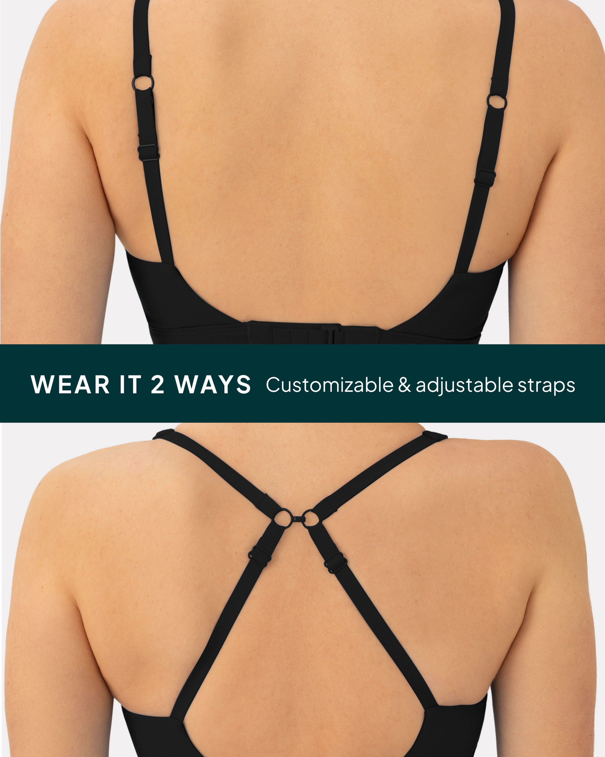 Supportive High-Support Padded Convertible Sports Bra