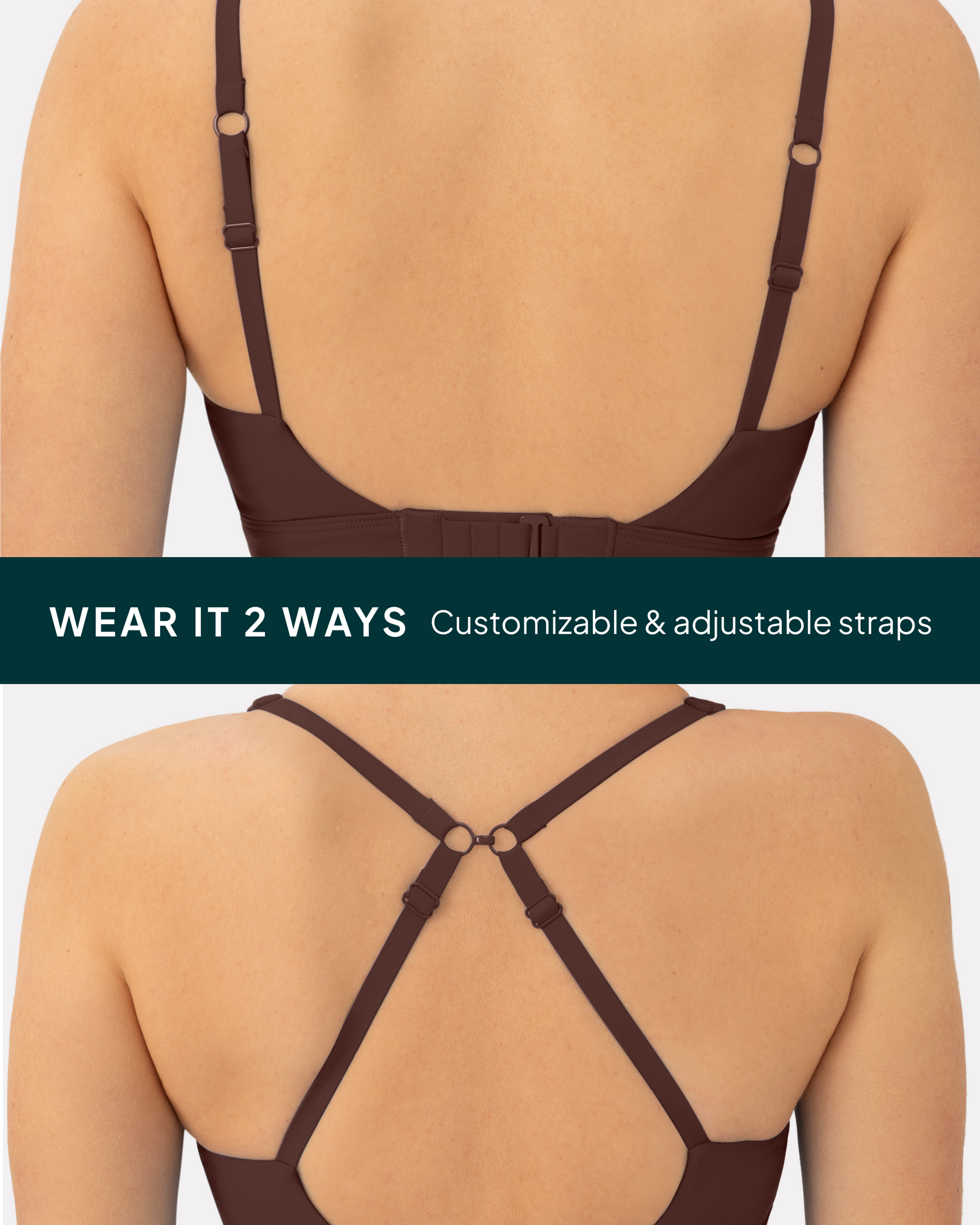 Supportive High-Support Padded Convertible Sports Bra