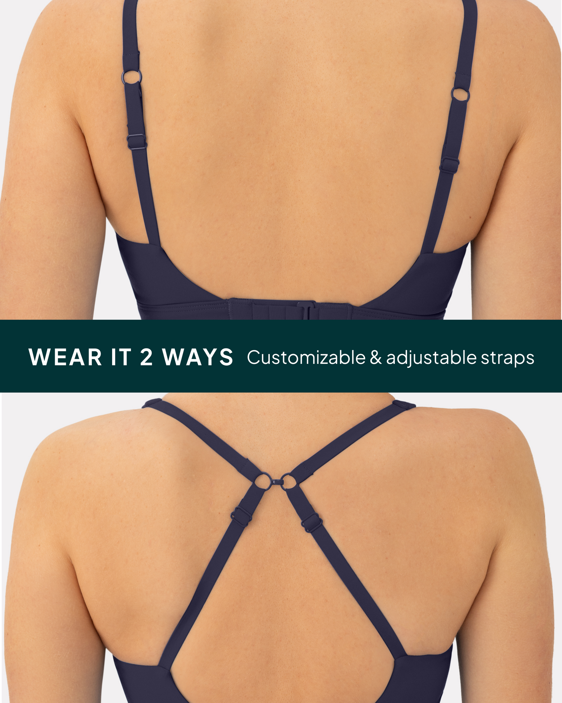 Supportive High-Support Padded Convertible Sports Bra