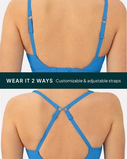 Supportive High-Support Padded Convertible Sports Bra
