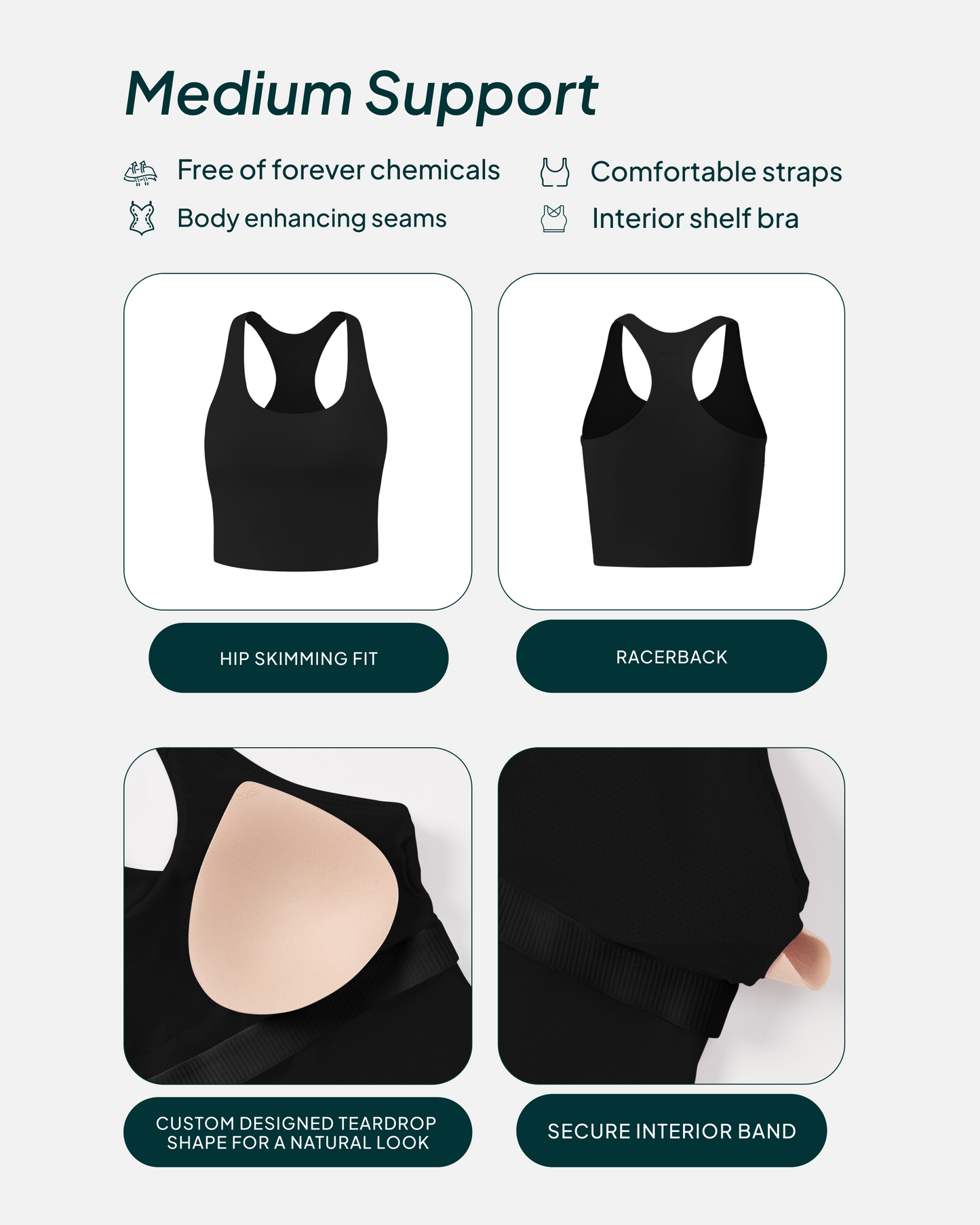 Performance Medium-Support Racerback Tank Top