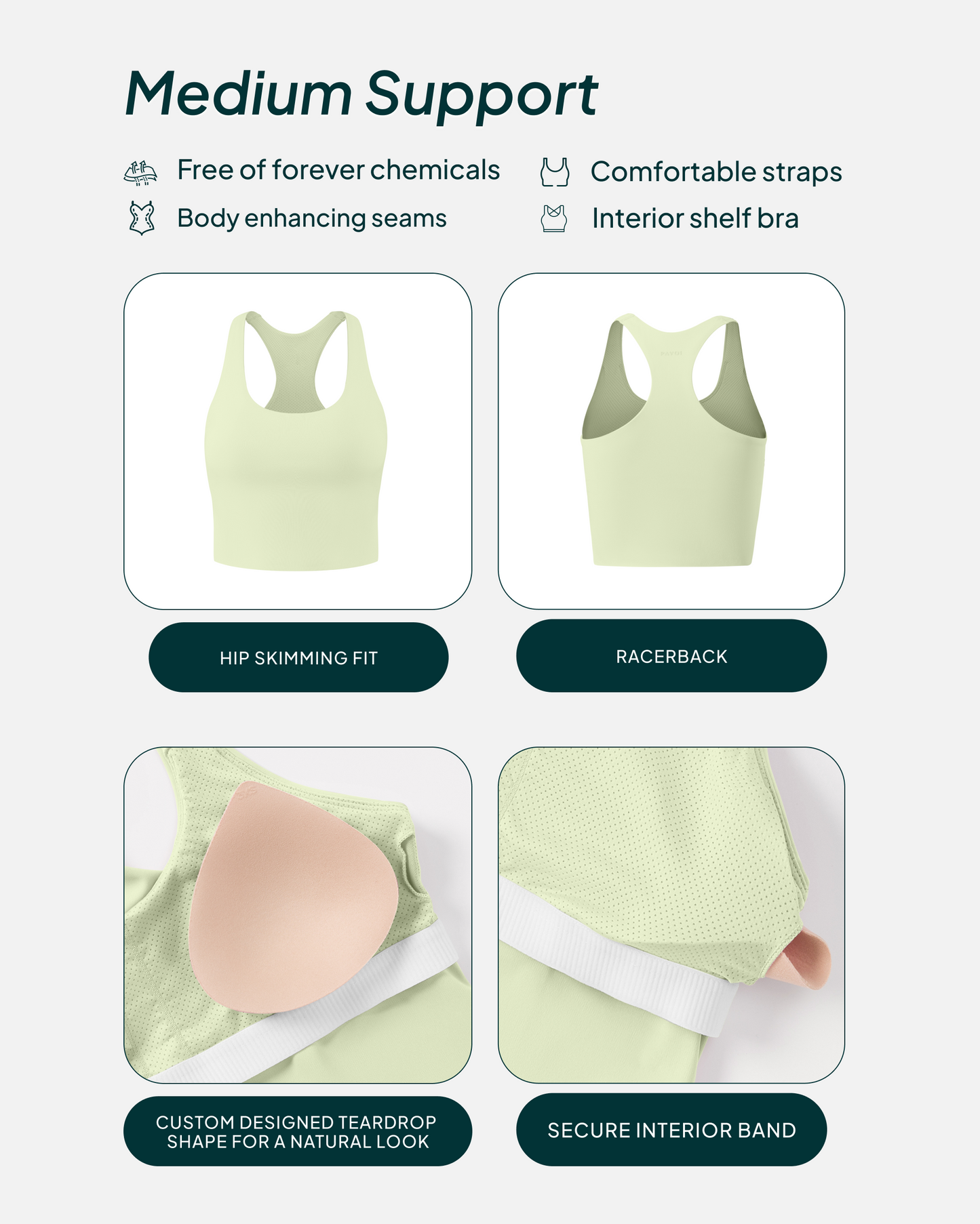 Performance Medium-Support Racerback Tank Top