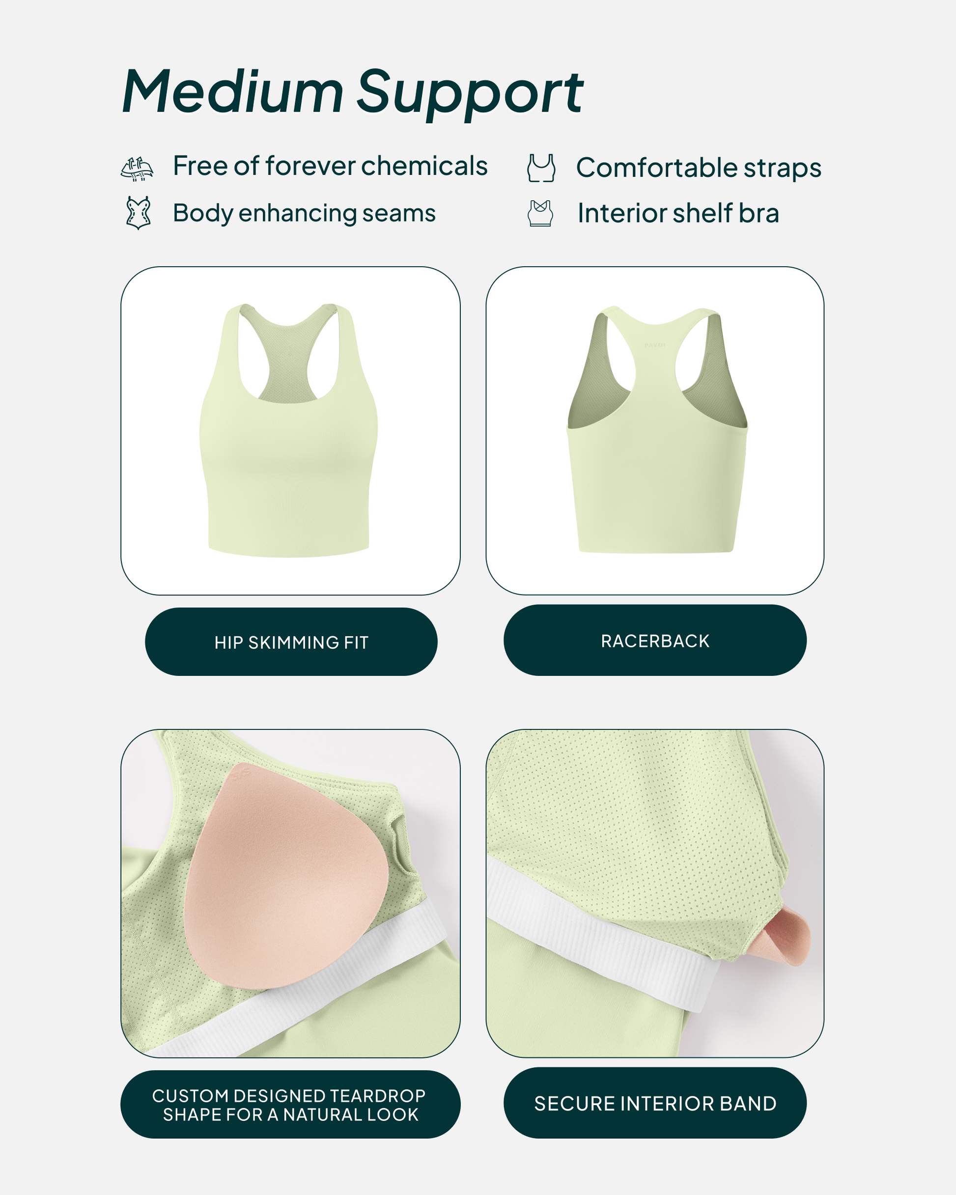 Performance Medium-Support Racerback Tank Top