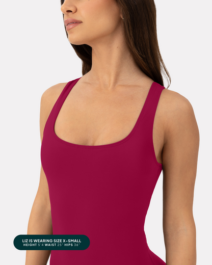 Square Neck 5" One Piece Workout Romper