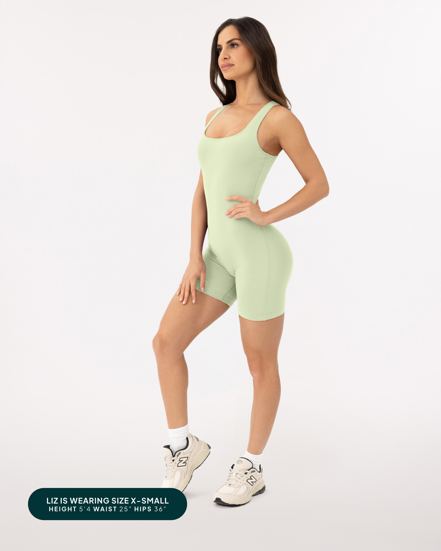 Square Neck 5" One Piece Workout Romper