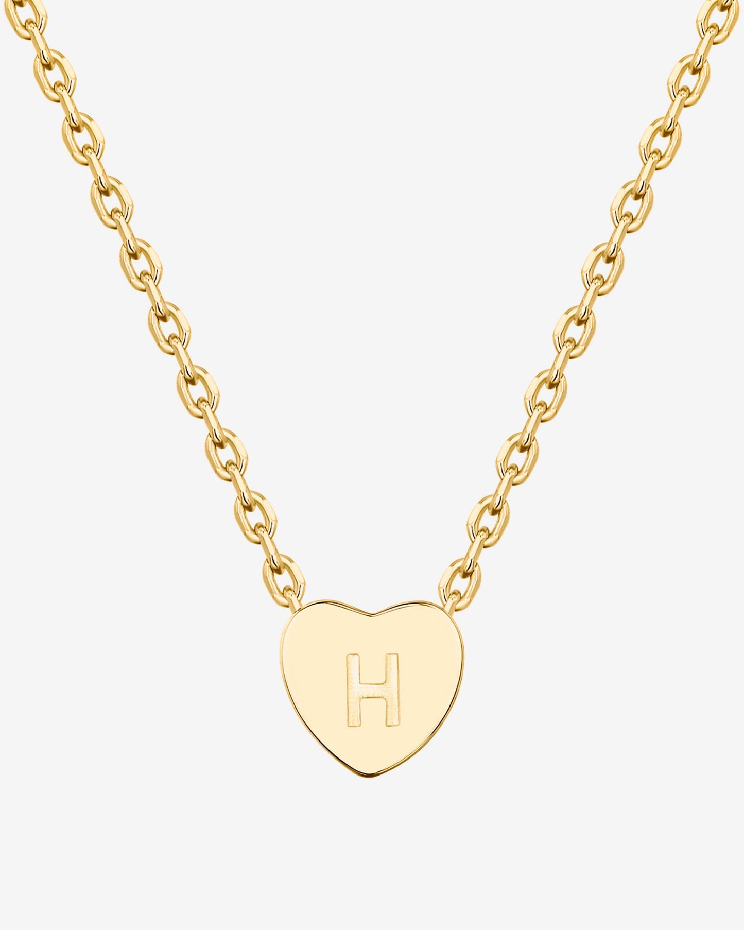 Dainty Heart Initial Necklace