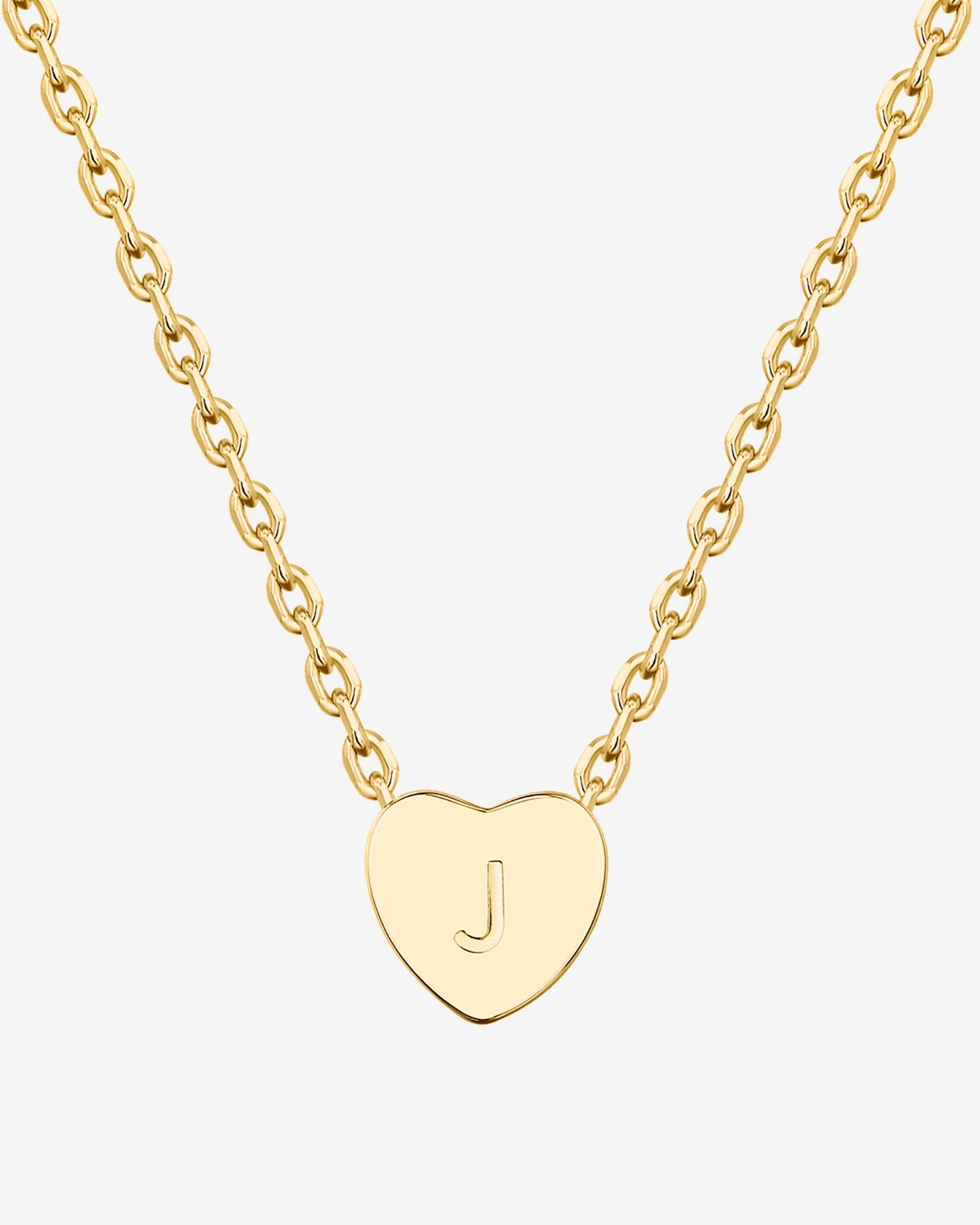 Dainty Heart Initial Necklace