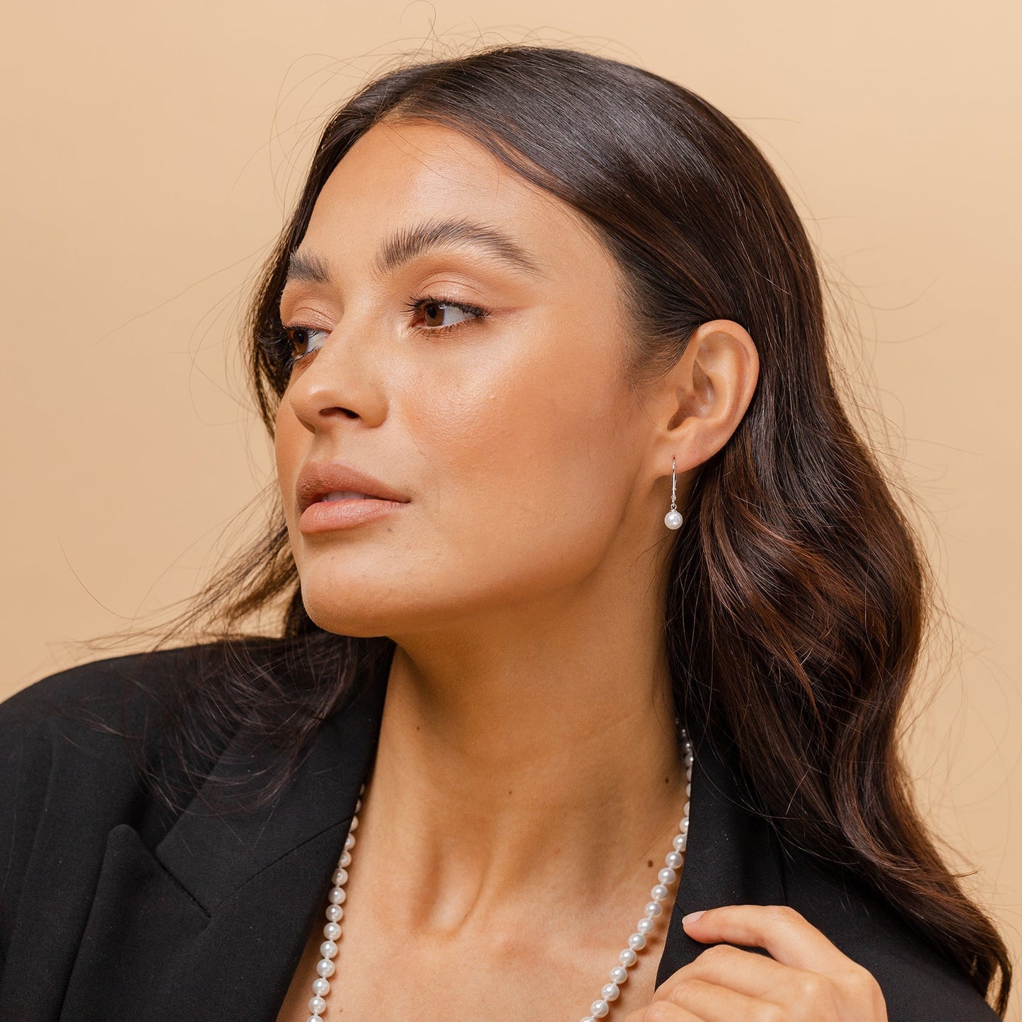 Shell Pearl Dangle Earrings