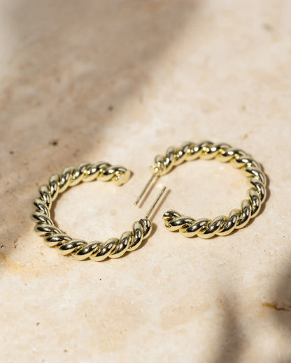 Vermeil Rope Hoops