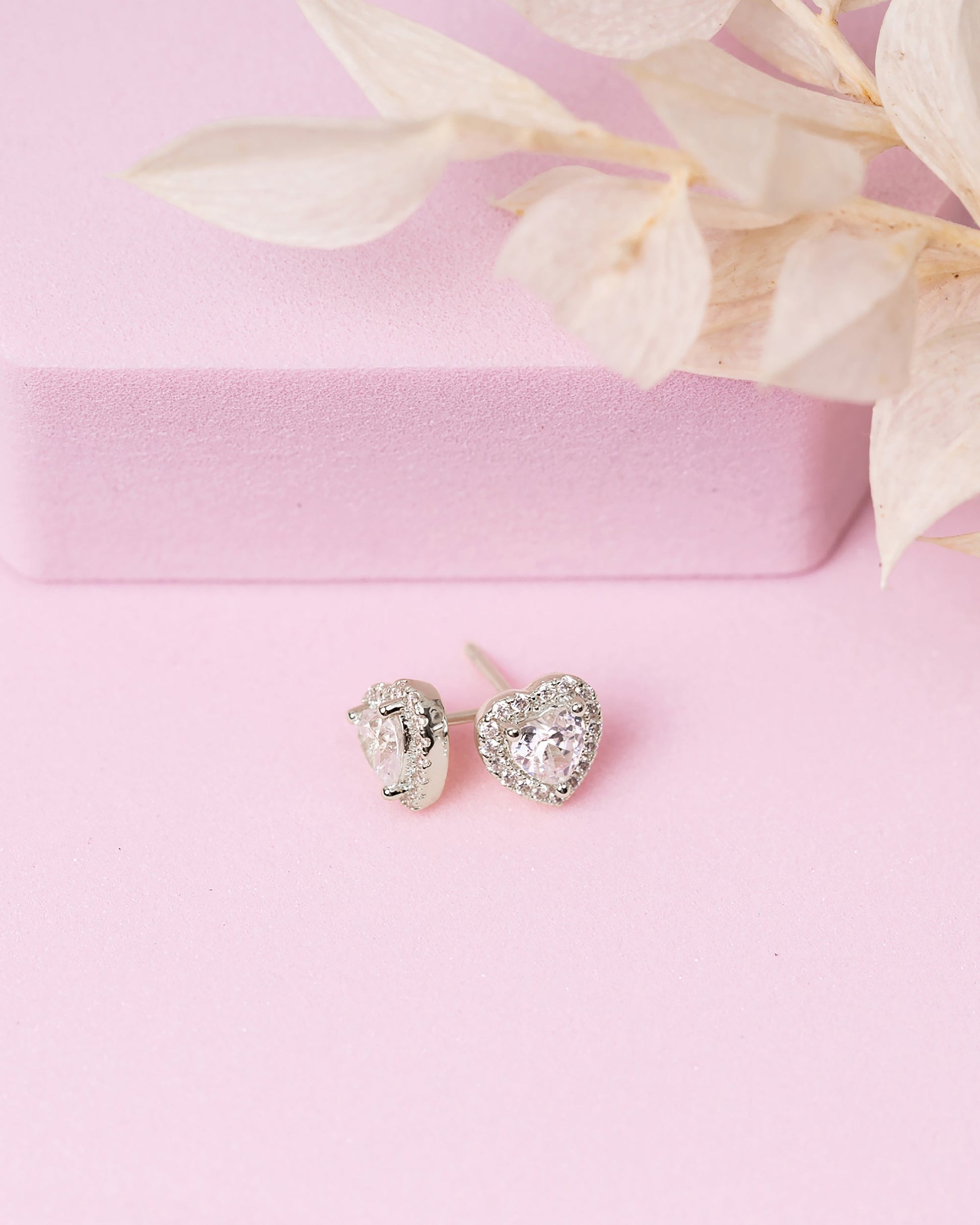 Heart Halo Studs