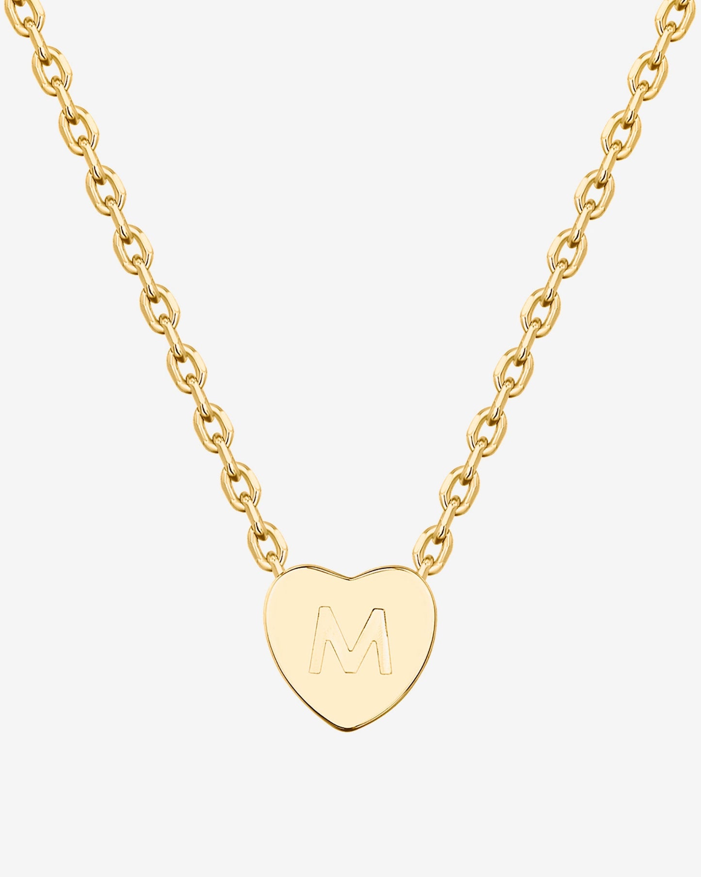 Dainty Heart Initial Necklace