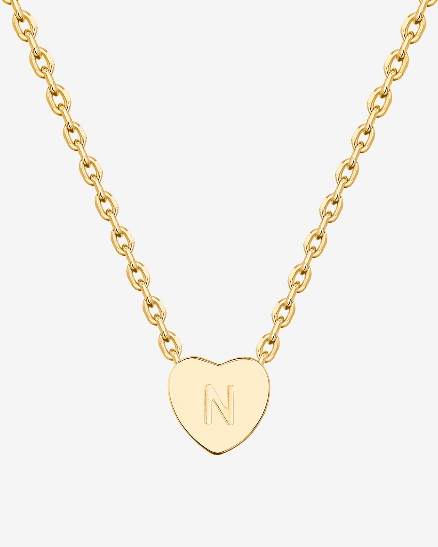 Dainty Heart Initial Necklace