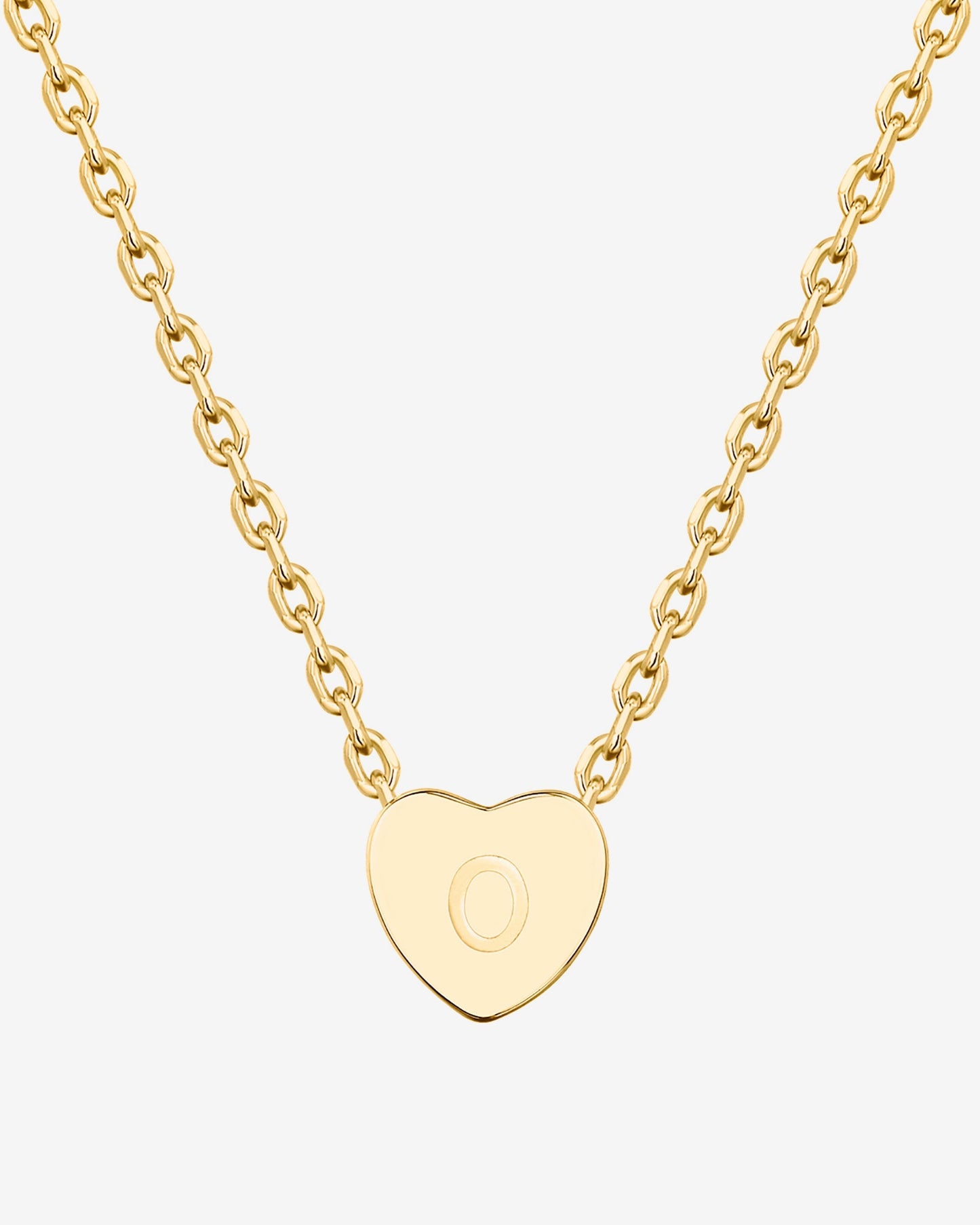 Dainty Heart Initial Necklace