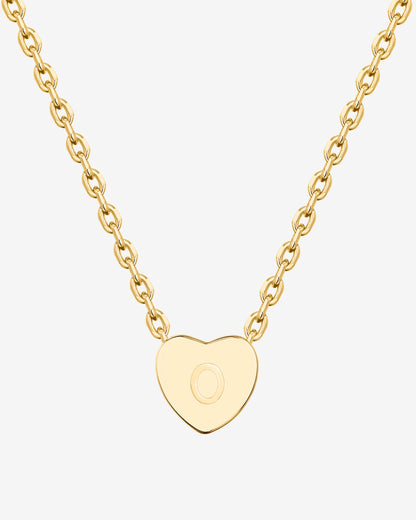 Dainty Heart Initial Necklace