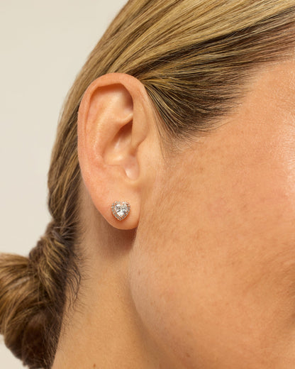 Heart Halo Studs