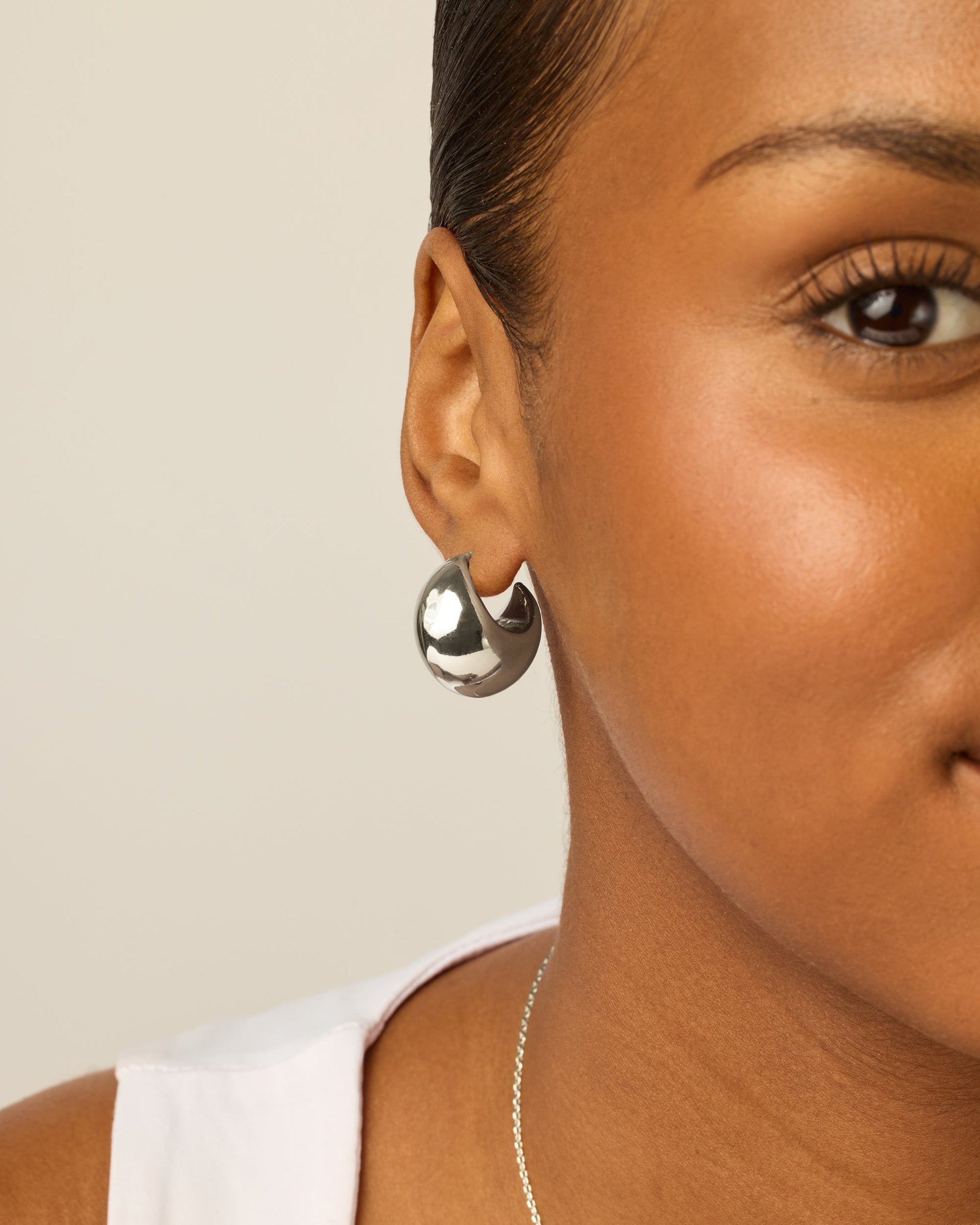 Chunky Dome Hoop Earrings