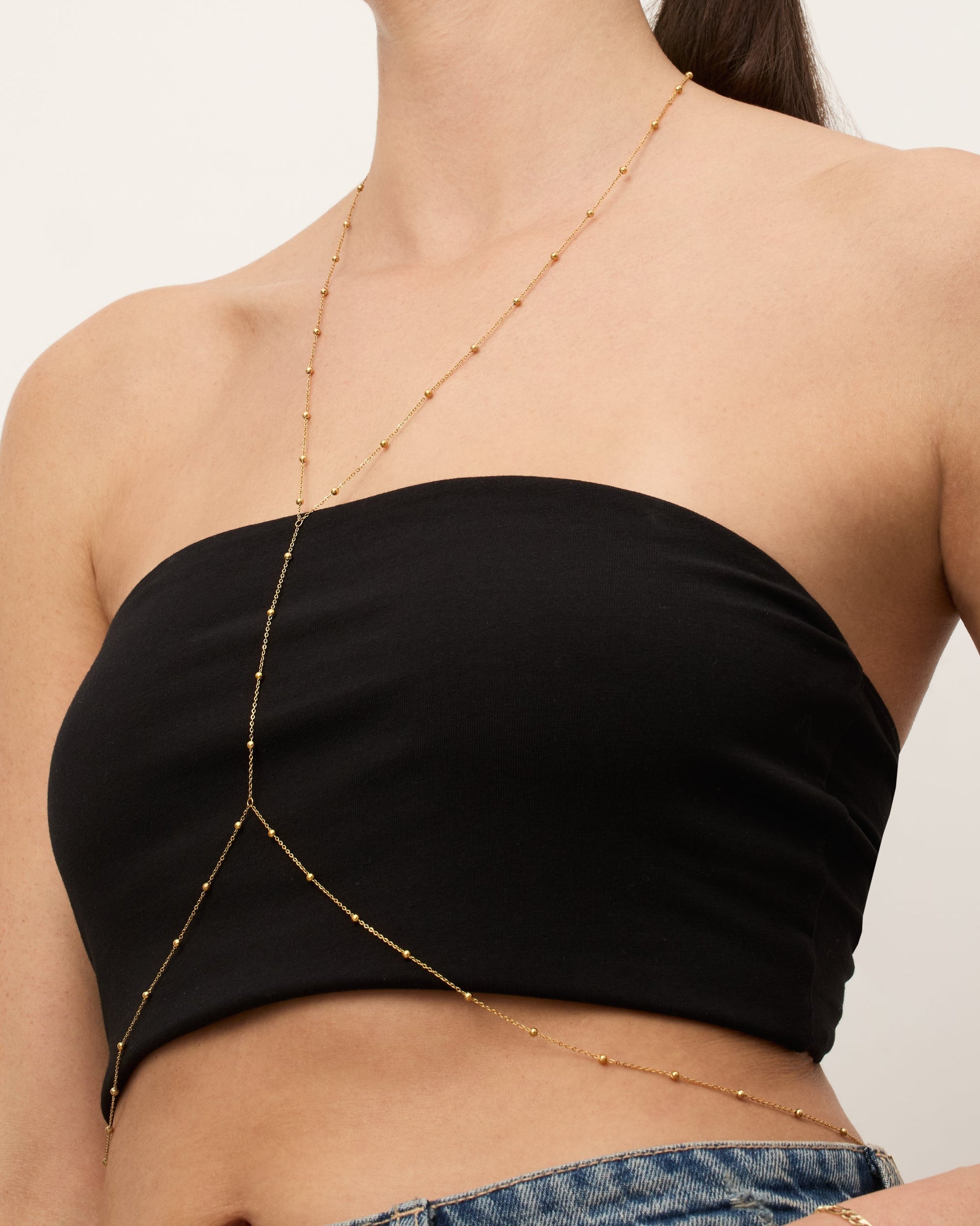 Beaded Layered Body Chain