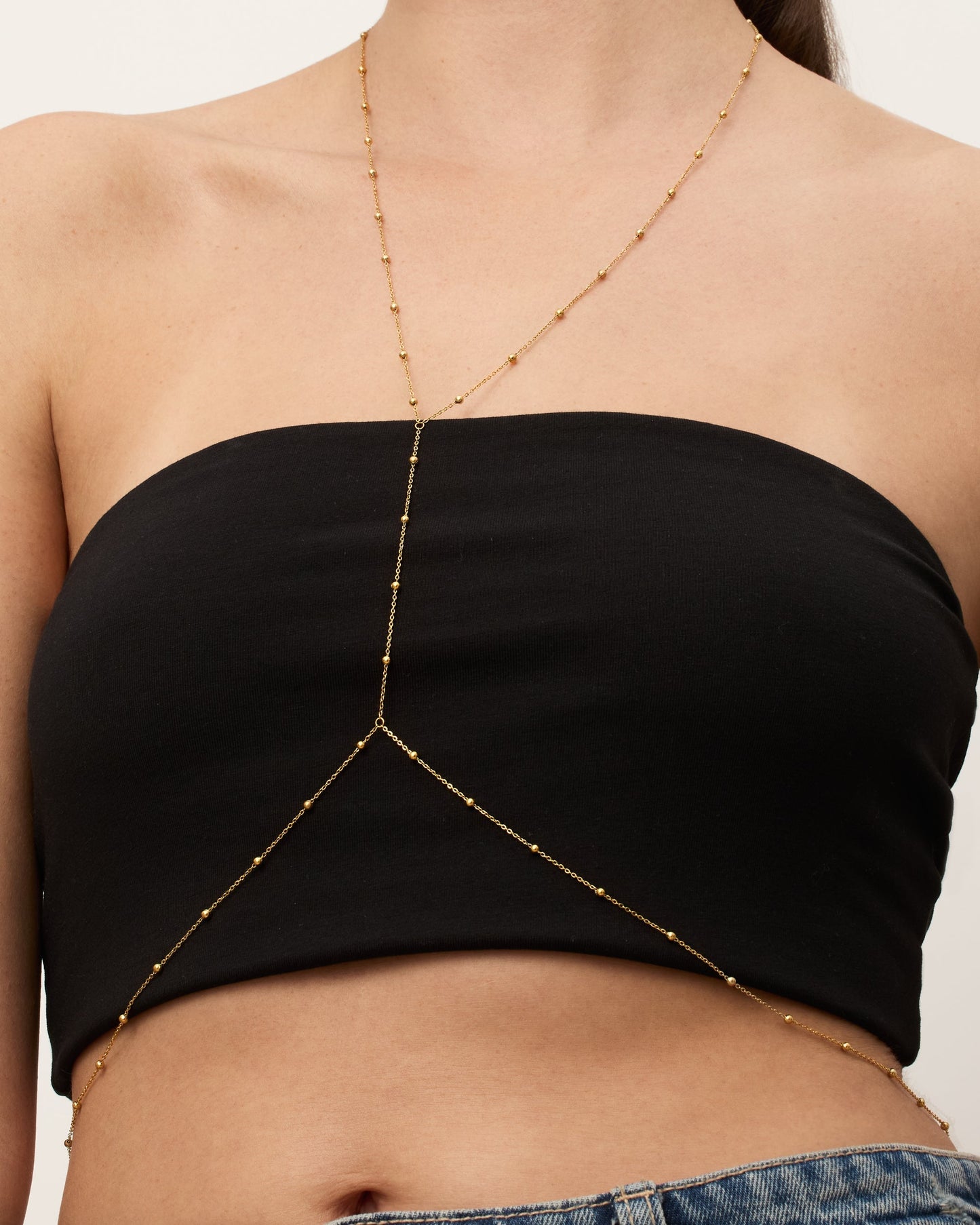 Beaded Layered Body Chain