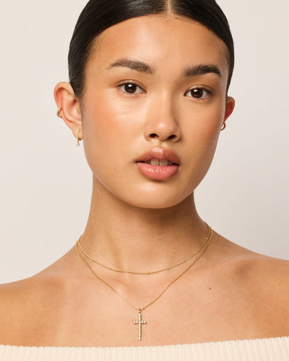 Cross Bezel Pendant