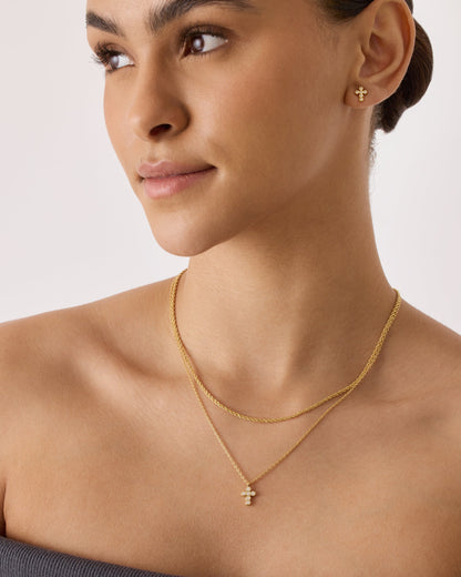 Cross Necklace and Earring Set