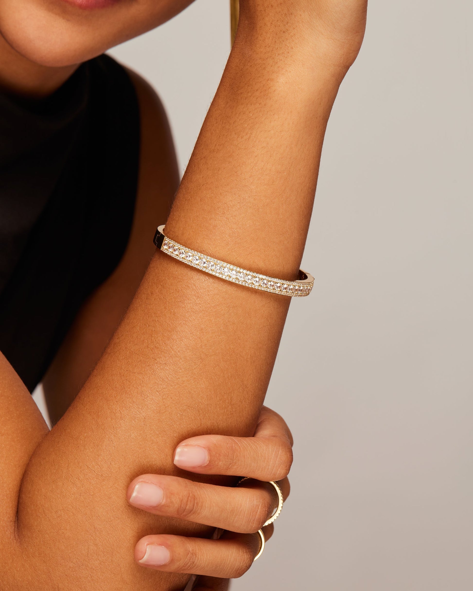 Classic Cubic Zirconia Bangle Bracelet