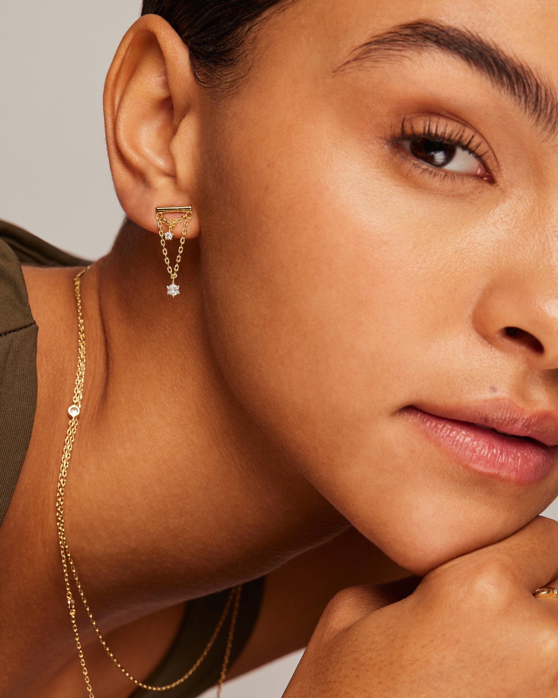 Bar Chained Earring