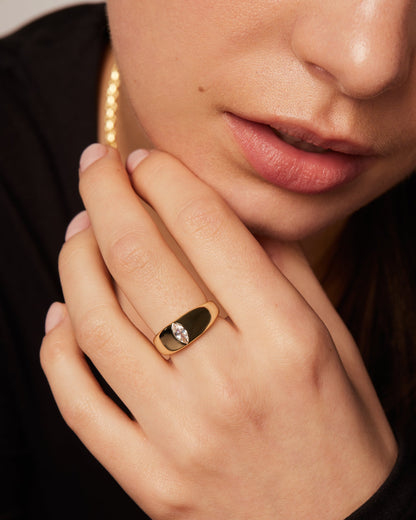 Marquise Chunky Ring