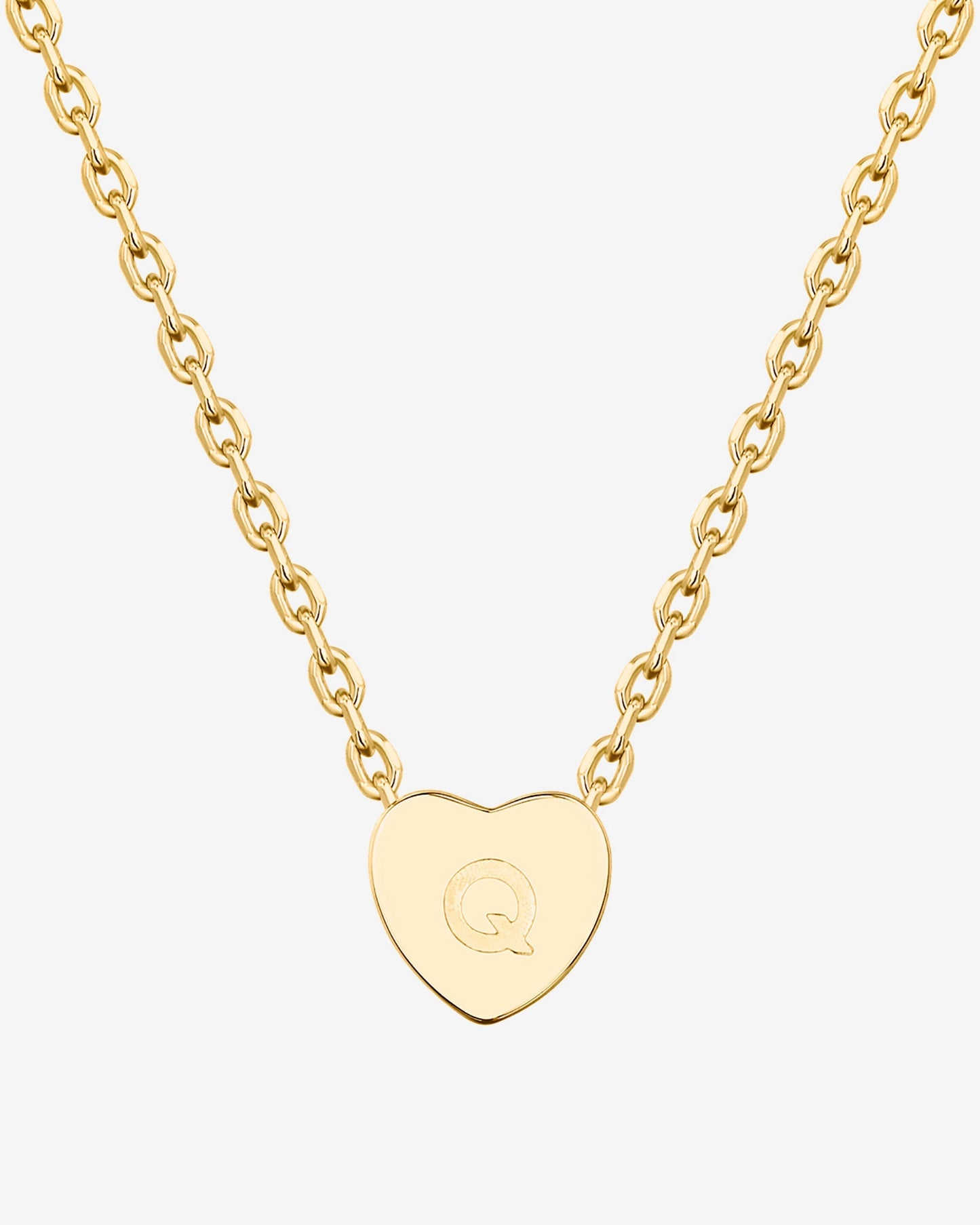 Dainty Heart Initial Necklace