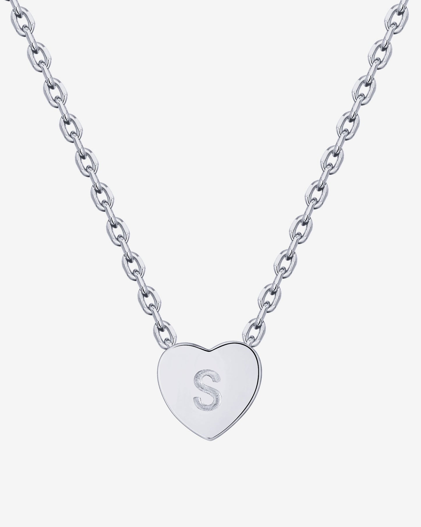 Dainty Heart Initial Necklace