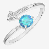 White Gold Blue Opal