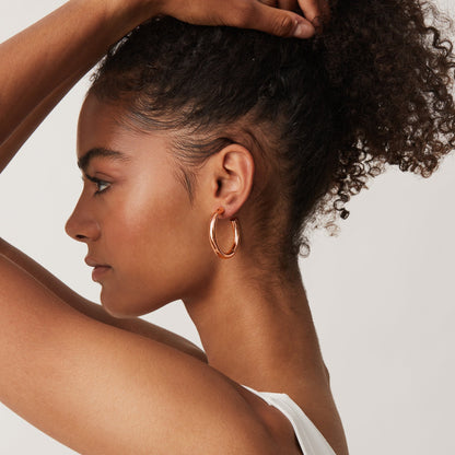 Vermeil Round Chunky Hoops
