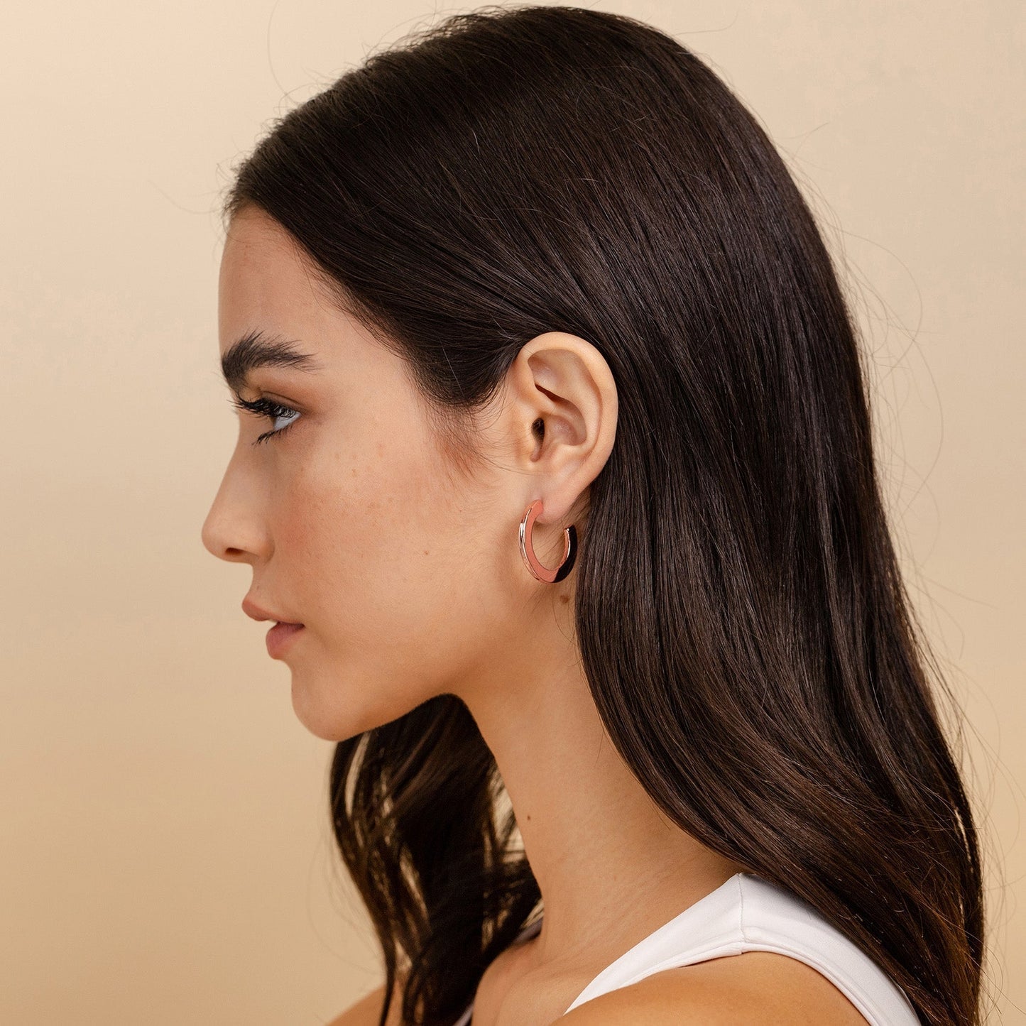 Flat Gold Hoops