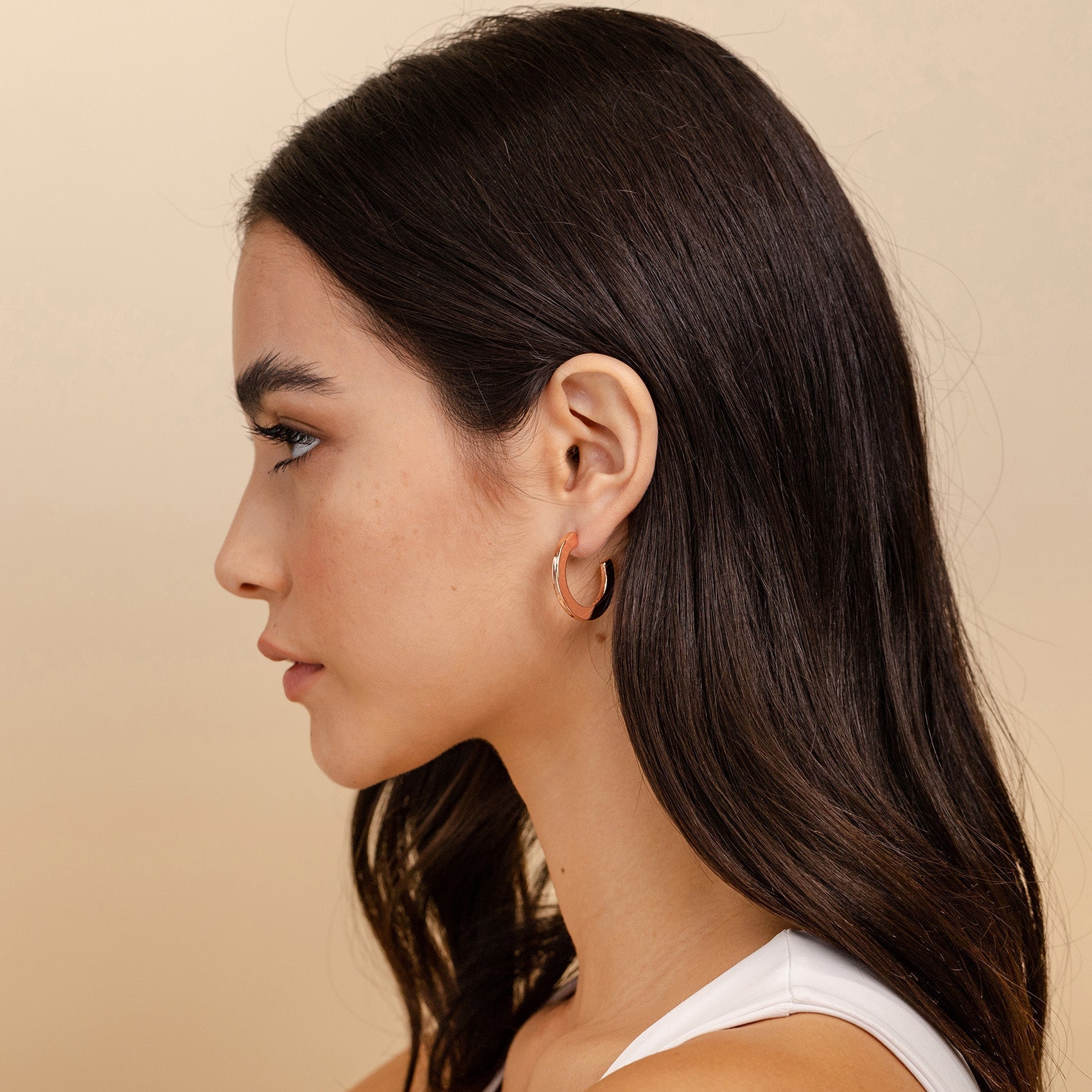 Flat Gold Hoops