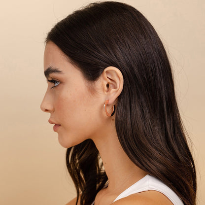 Flat Gold Hoops