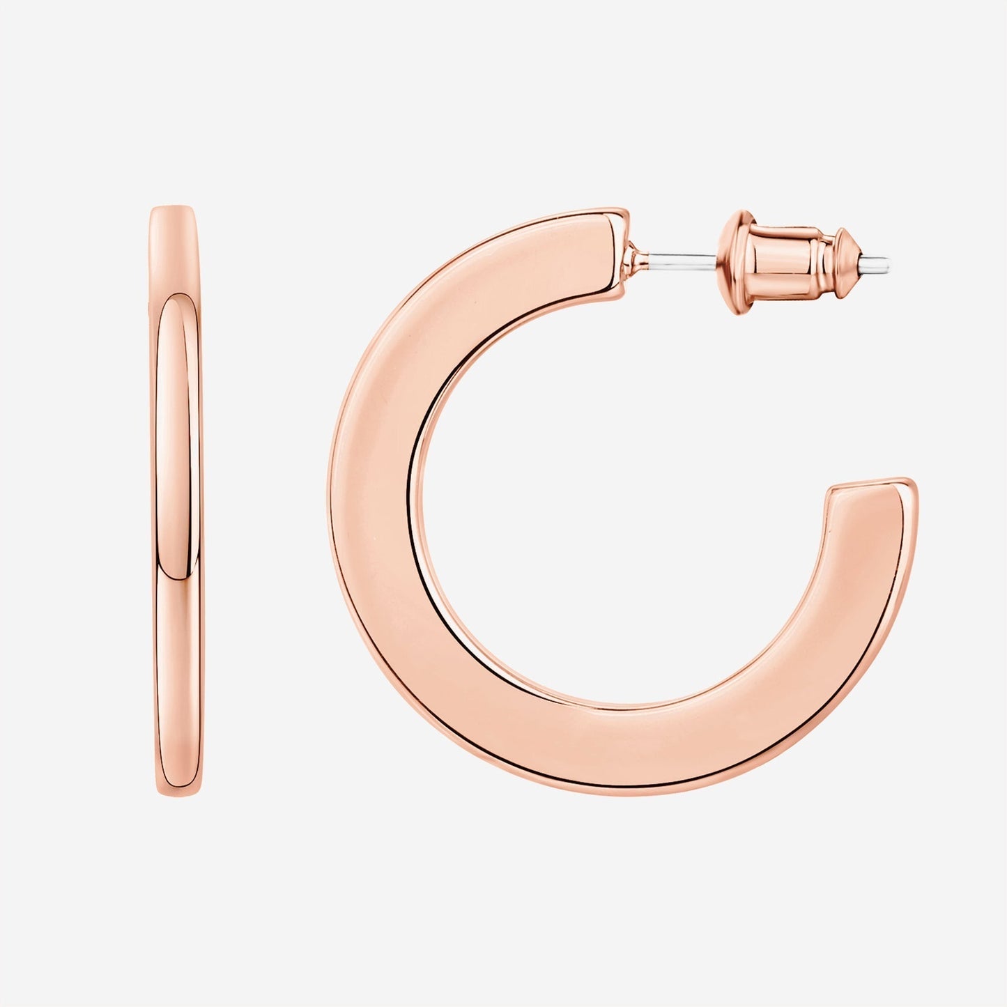 Flat Gold Hoops