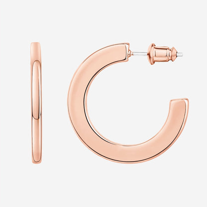 Flat Gold Hoops