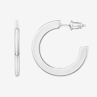 Flat Gold Hoops