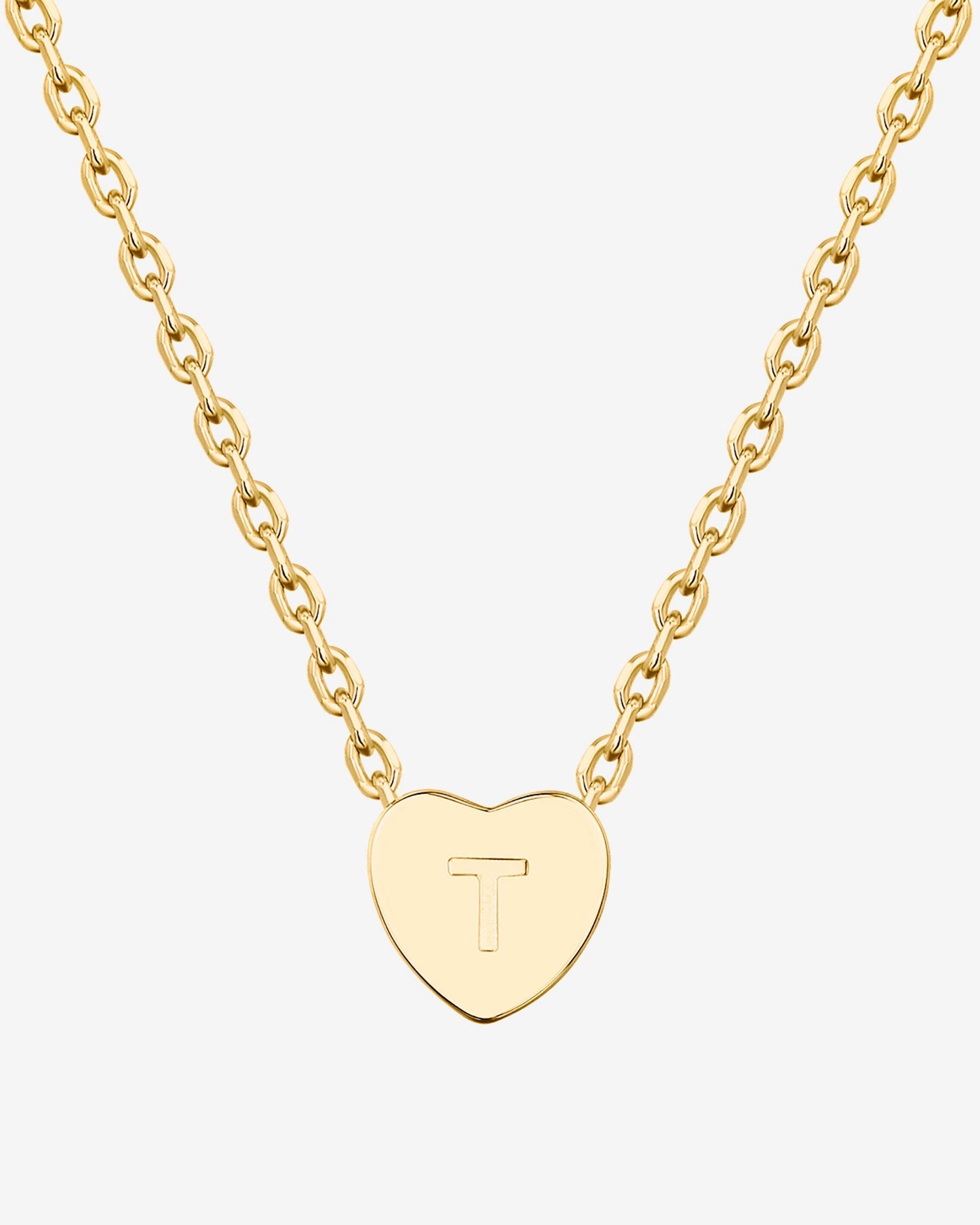 Dainty Heart Initial Necklace
