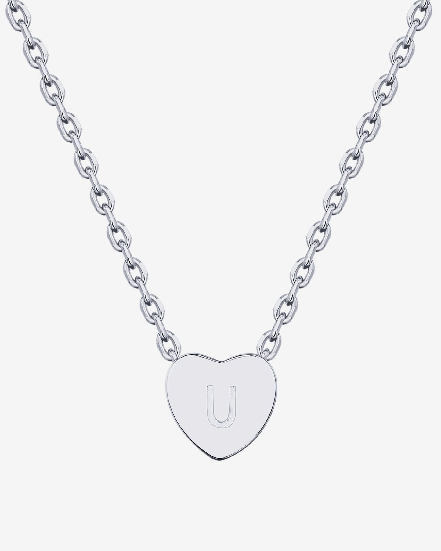 Dainty Heart Initial Necklace
