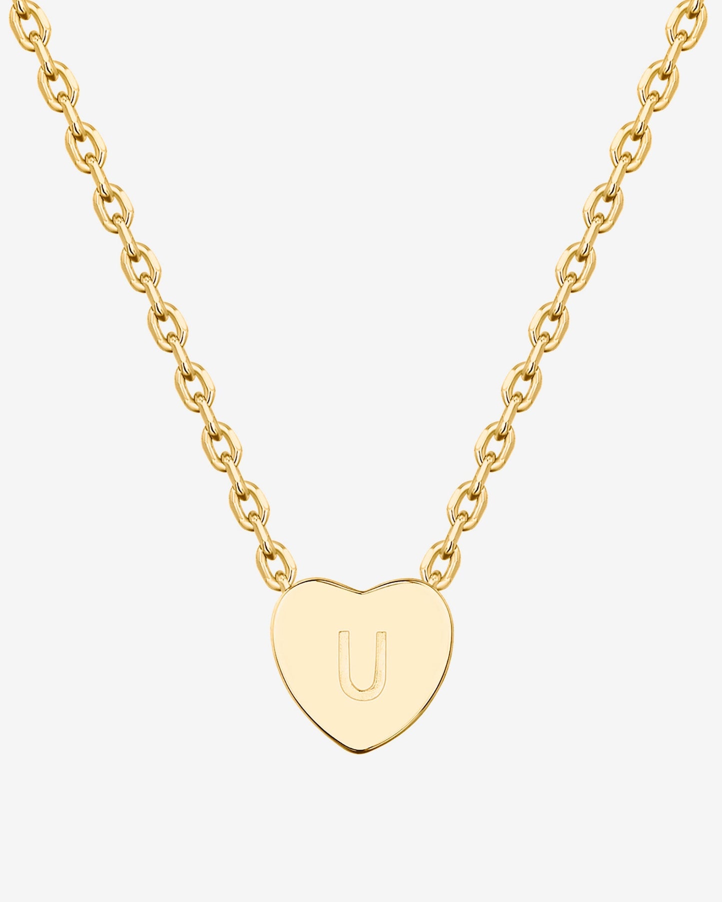 Dainty Heart Initial Necklace