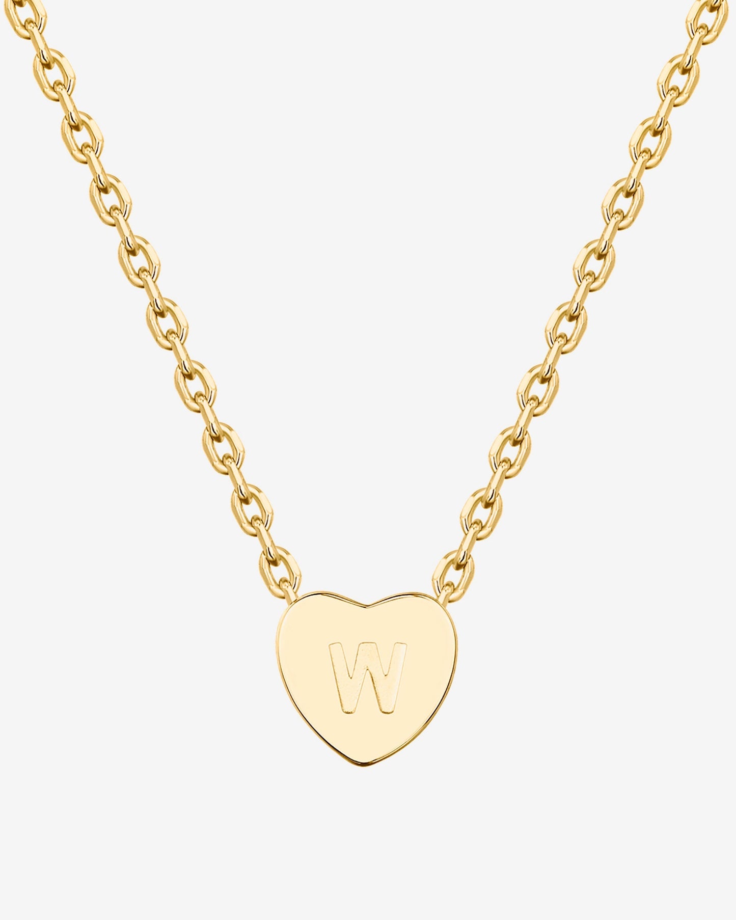 Dainty Heart Initial Necklace