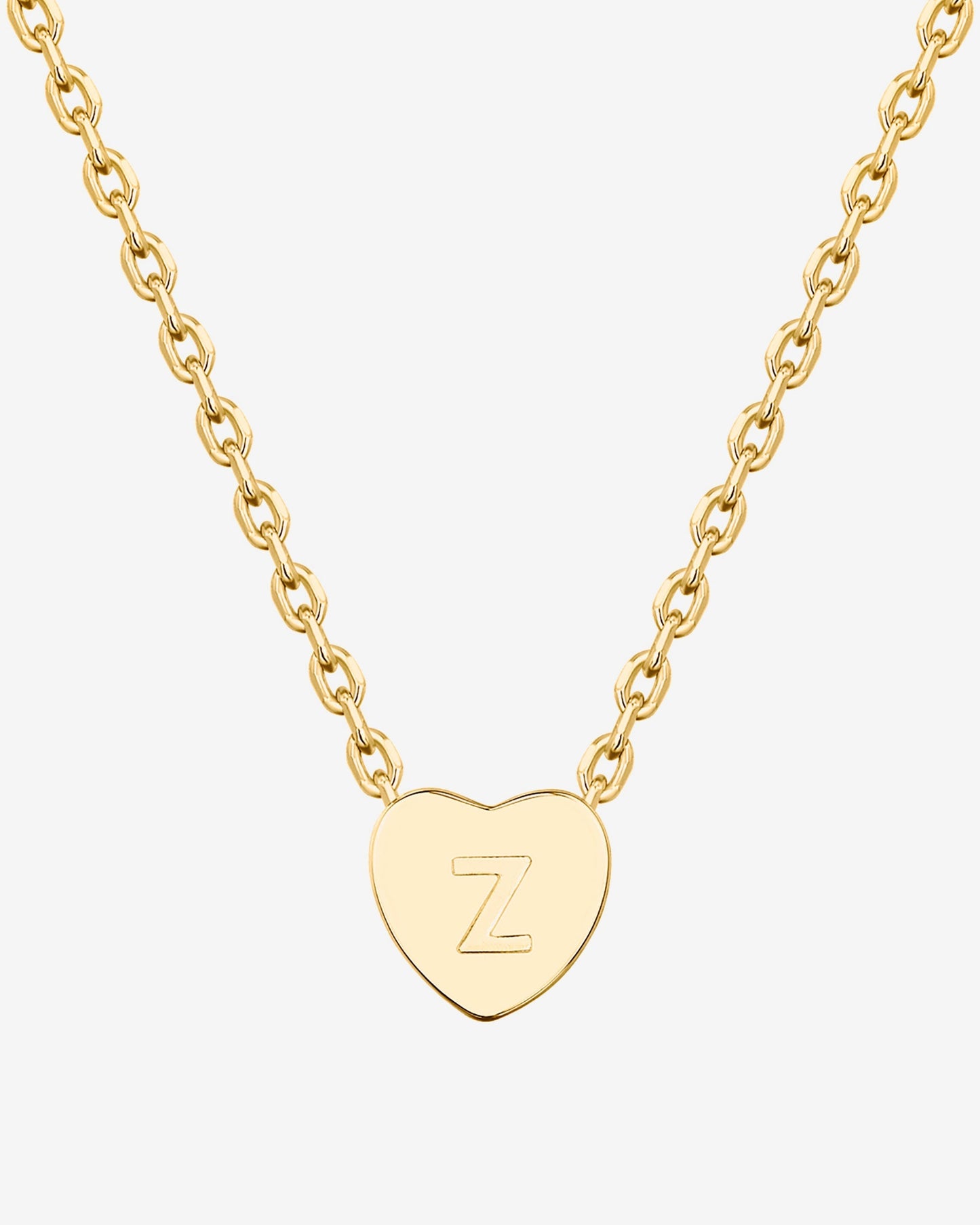 Dainty Heart Initial Necklace