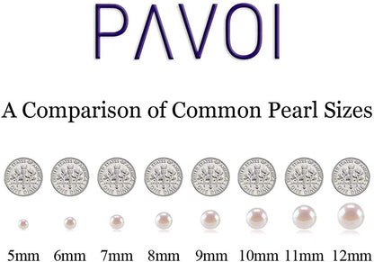 Round White Freshwater Cultured Pearl Earrings